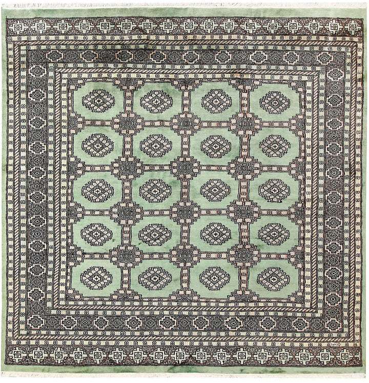 Dark Sea Green Jaldar 6' 6 x 6' 7 - No. 60846 - ALRUG Rug Store