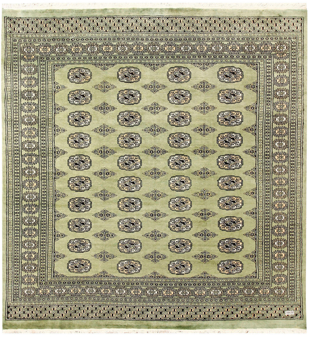 Olivedrab Bokhara 6' 9 x 7' - No. 60849 - ALRUG Rug Store