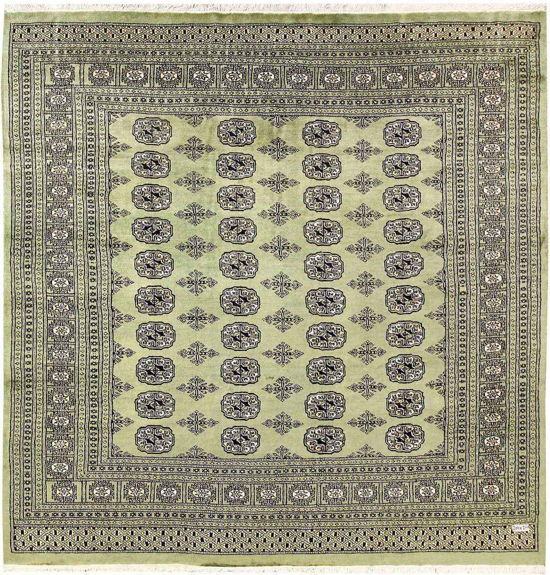 Olivedrab Bokhara 6' 7 x 6' 8 - No. 60850 - ALRUG Rug Store