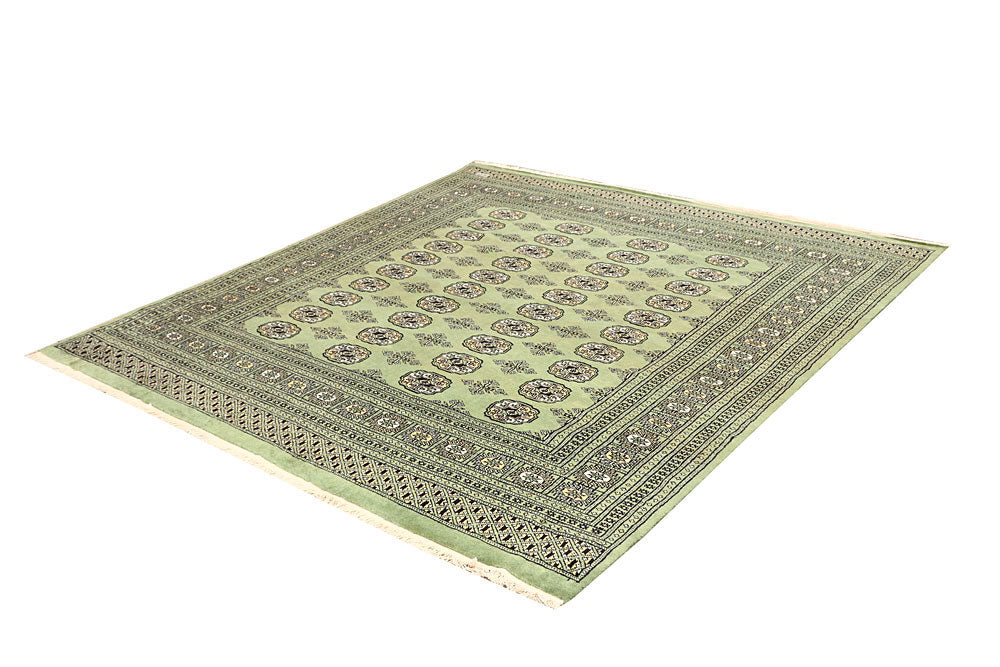 Olivedrab Bokhara 6' 6 x 6' 10 - No. 60854 - ALRUG Rug Store