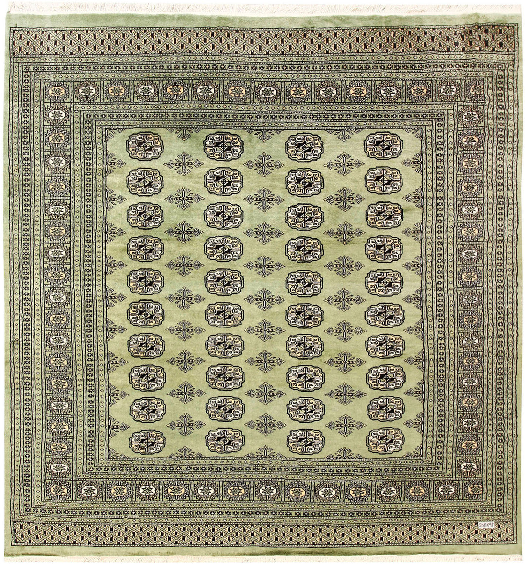 Olivedrab Bokhara 6' 6 x 6' 10 - No. 60854 - ALRUG Rug Store