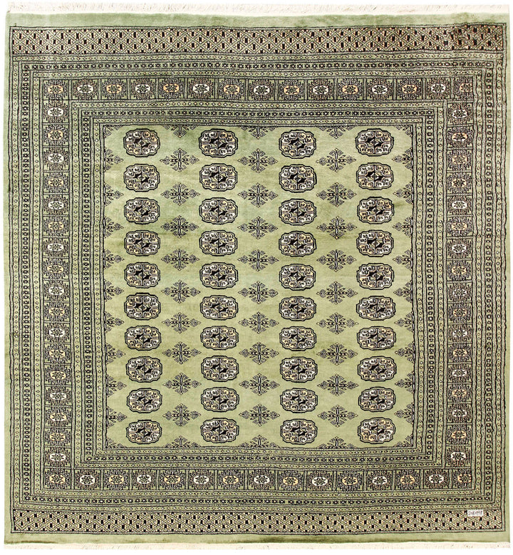 Olivedrab Bokhara 6' 6 x 6' 10 - No. 60854 - ALRUG Rug Store