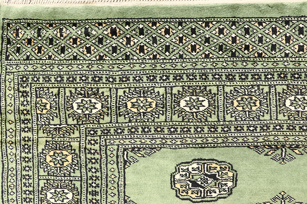 Dark Olive Green Bokhara 6' 8 x 6' 9 - No. 60855 - ALRUG Rug Store