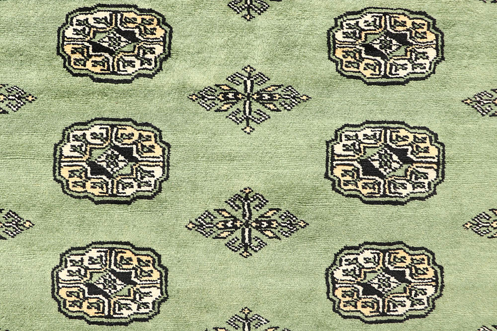 Dark Olive Green Bokhara 6' 8 x 6' 9 - No. 60855 - ALRUG Rug Store