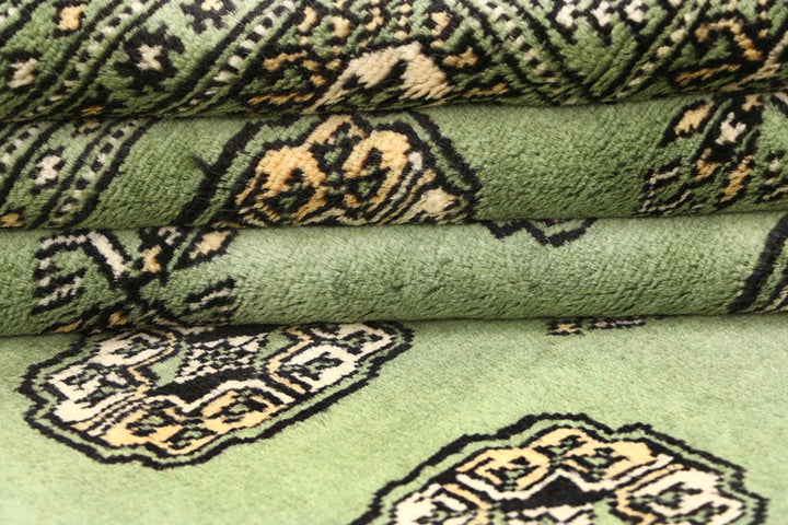 Dark Olive Green Bokhara 6' 8 x 6' 9 - No. 60855 - ALRUG Rug Store