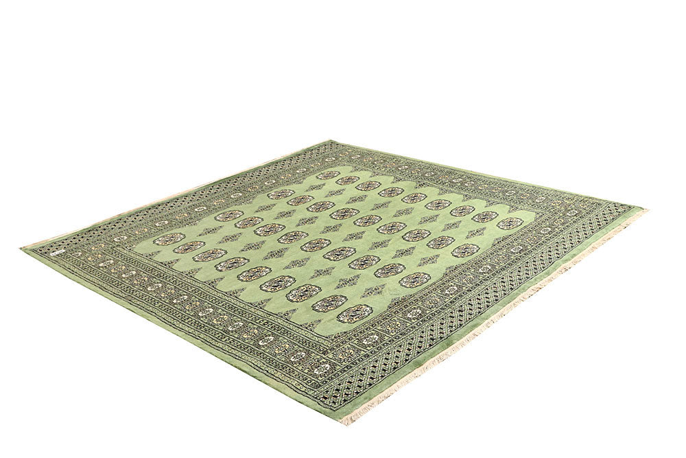 Dark Olive Green Bokhara 6' 8 x 6' 9 - No. 60855 - ALRUG Rug Store