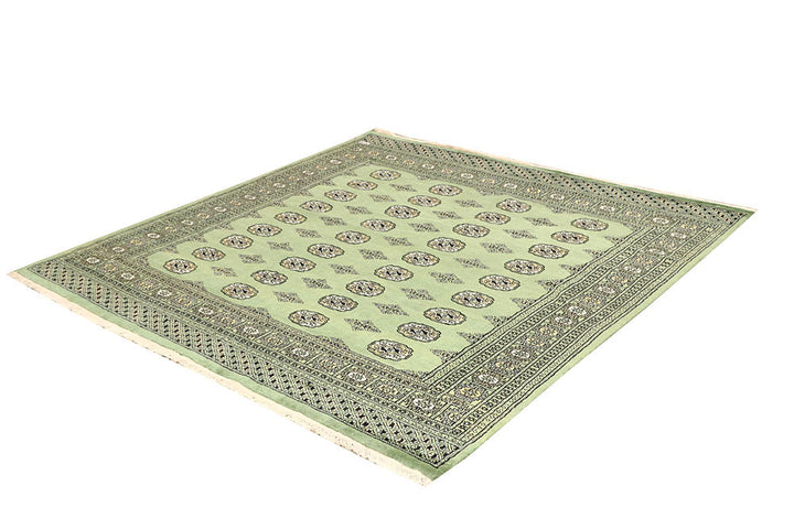 Dark Olive Green Bokhara 6' 8 x 6' 9 - No. 60855 - ALRUG Rug Store