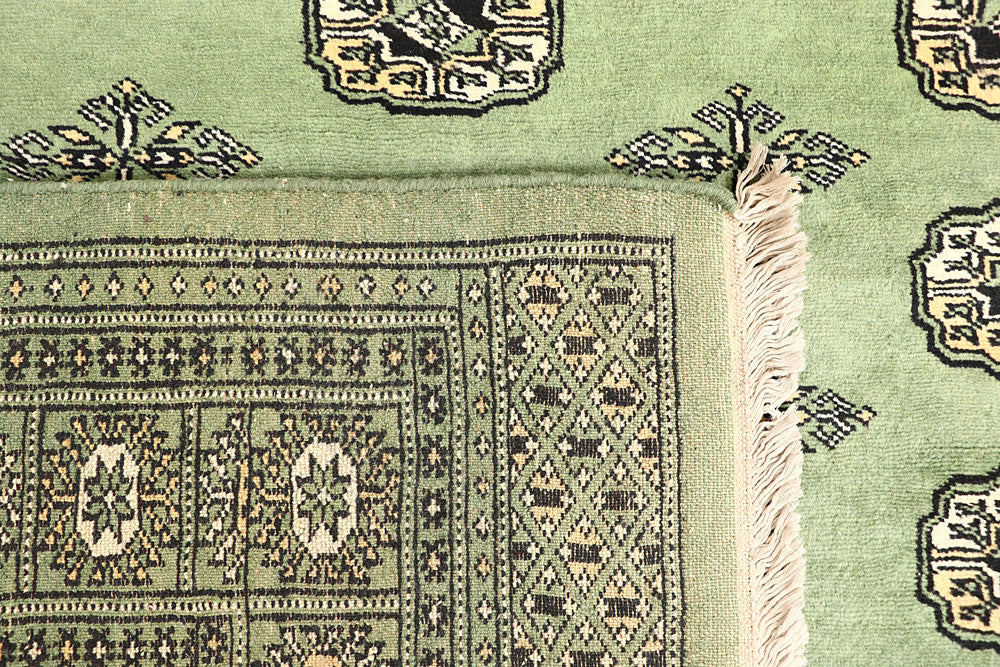 Dark Olive Green Bokhara 6' 8 x 6' 9 - No. 60855 - ALRUG Rug Store