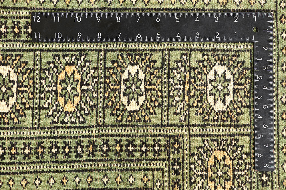 Dark Olive Green Bokhara 6' 8 x 6' 9 - No. 60855 - ALRUG Rug Store