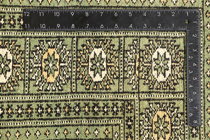 Dark Olive Green Bokhara 6' 8 x 6' 9 - No. 60855 - ALRUG Rug Store