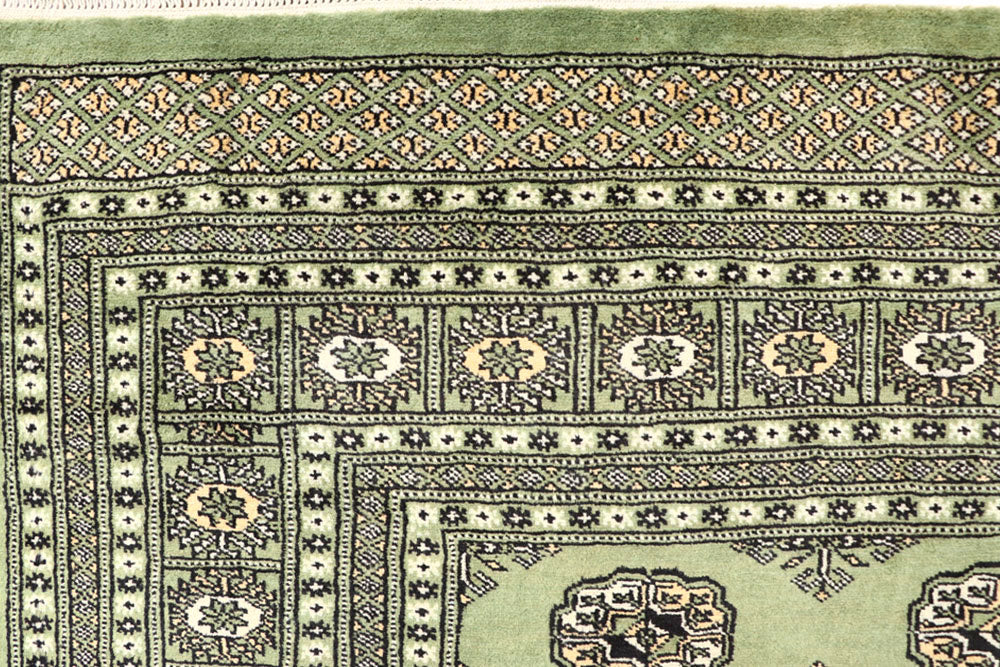 Dark Olive Green Bokhara 6' 4 x 7' - No. 60856 - ALRUG Rug Store