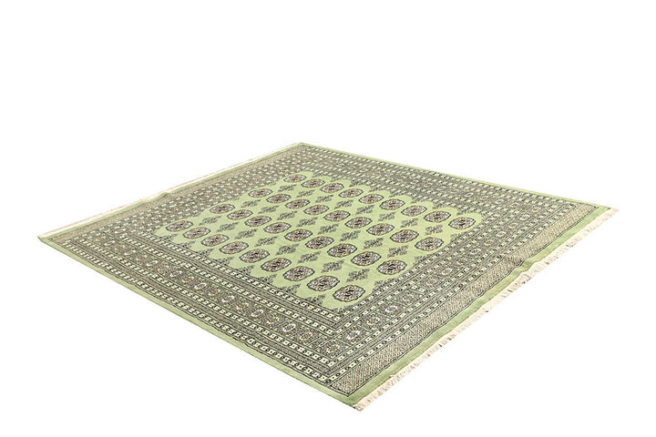Dark Olive Green Bokhara 6' 4 x 7' - No. 60856 - ALRUG Rug Store