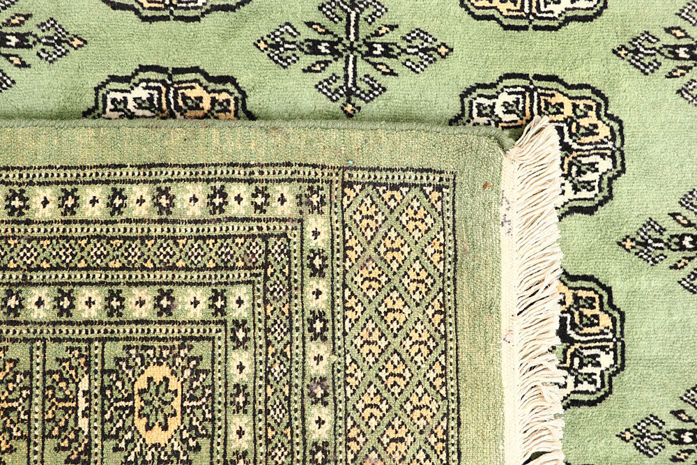 Dark Olive Green Bokhara 6' 4 x 7' - No. 60856 - ALRUG Rug Store