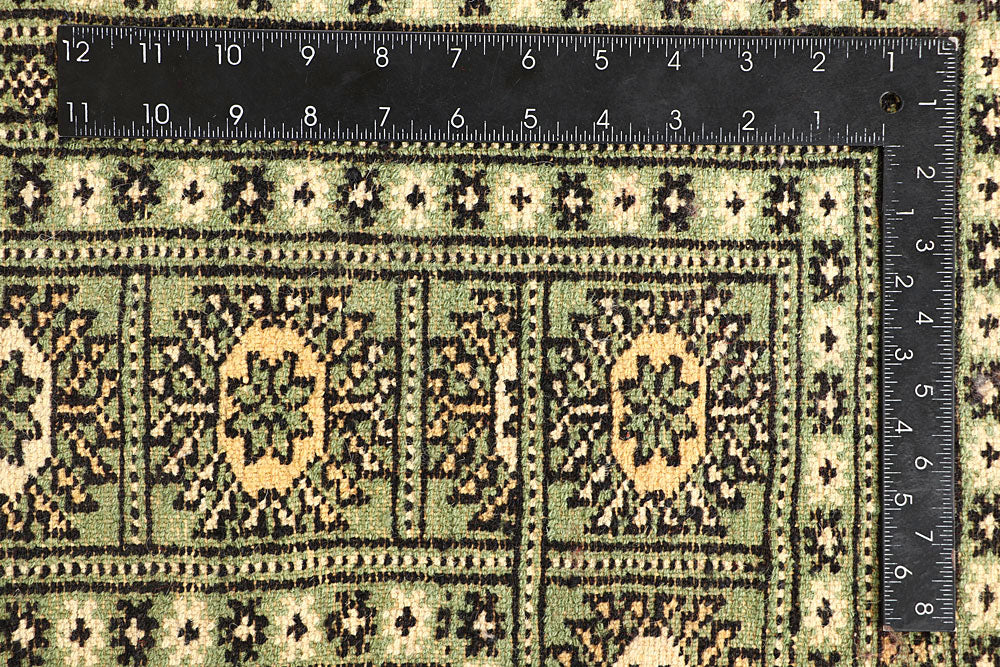 Dark Olive Green Bokhara 6' 4 x 7' - No. 60856 - ALRUG Rug Store