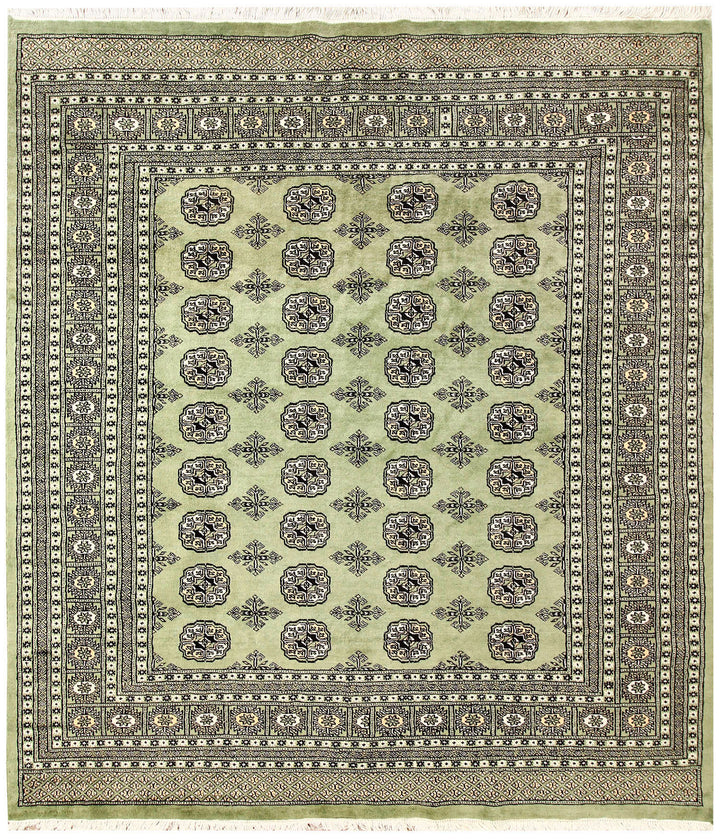 Dark Olive Green Bokhara 6' 4 x 7' - No. 60856 - ALRUG Rug Store