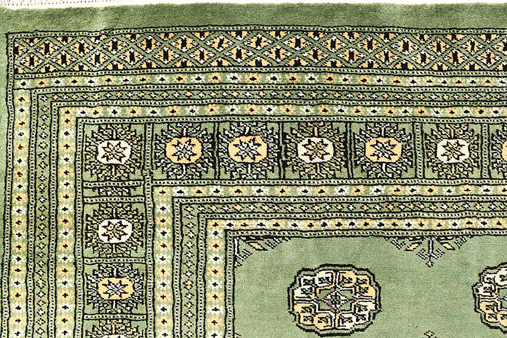 Dark Olive Green Bokhara 6' 6 x 6' 5 - No. 60857 - ALRUG Rug Store