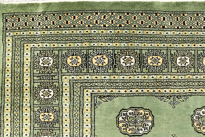 Dark Olive Green Bokhara 6' 6 x 6' 5 - No. 60857 - ALRUG Rug Store