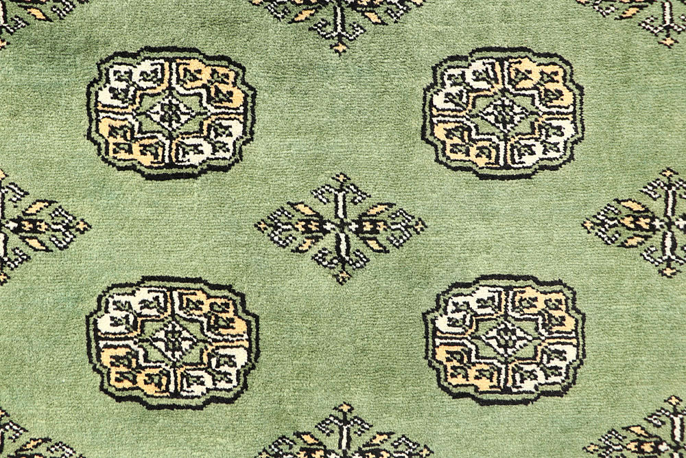 Dark Olive Green Bokhara 6' 6 x 6' 5 - No. 60857 - ALRUG Rug Store