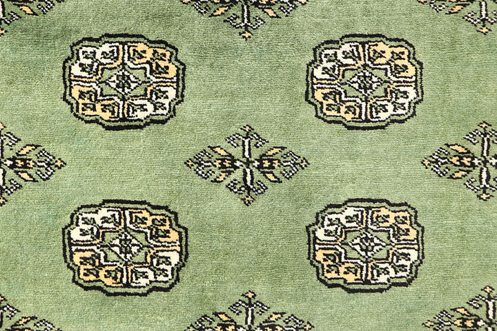Dark Olive Green Bokhara 6' 6 x 6' 5 - No. 60857 - ALRUG Rug Store