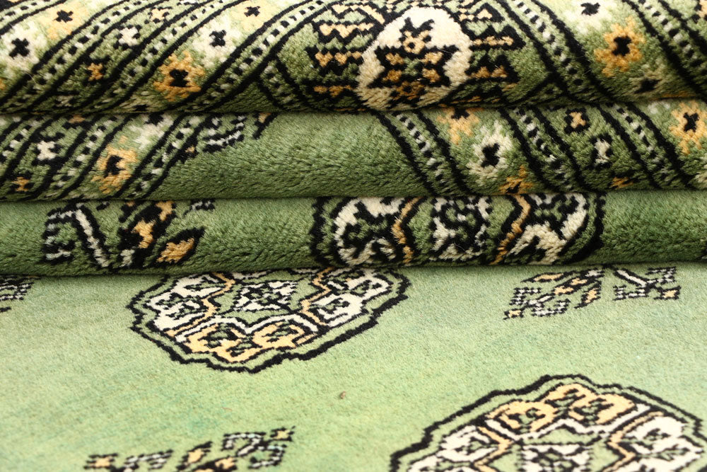 Dark Olive Green Bokhara 6' 6 x 6' 5 - No. 60857 - ALRUG Rug Store