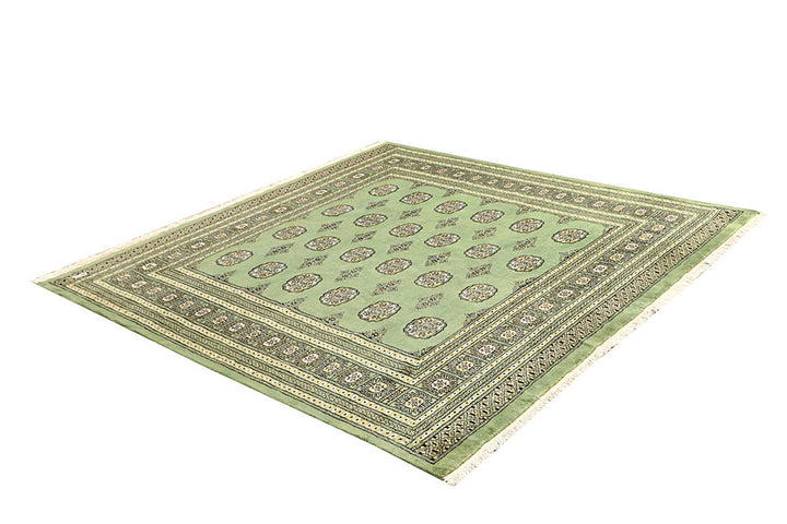 Dark Olive Green Bokhara 6' 6 x 6' 5 - No. 60857 - ALRUG Rug Store