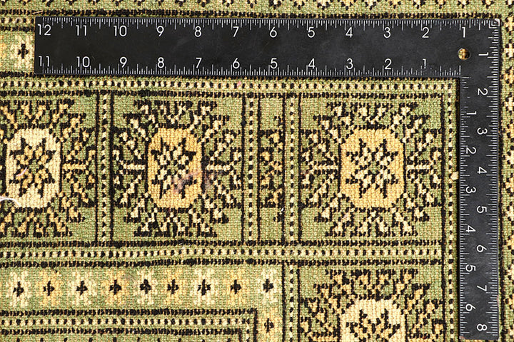 Dark Olive Green Bokhara 6' 6 x 6' 5 - No. 60857 - ALRUG Rug Store