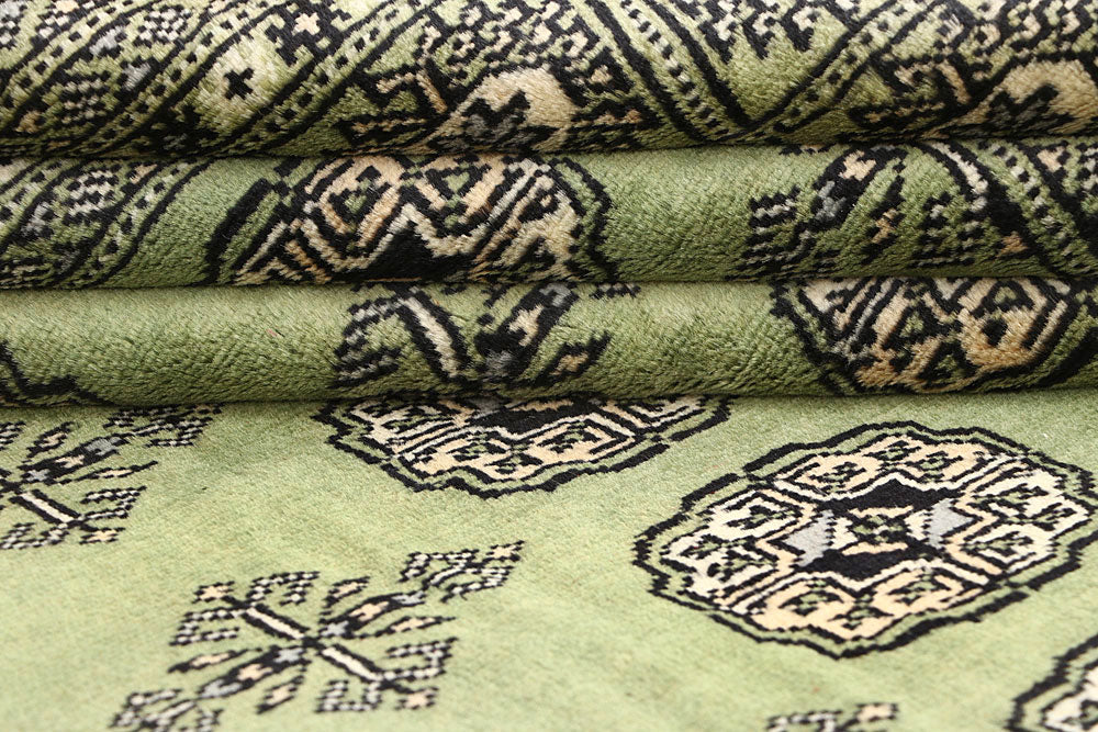 Olive Bokhara 6' 4 x 7' 2 - No. 60859 - ALRUG Rug Store