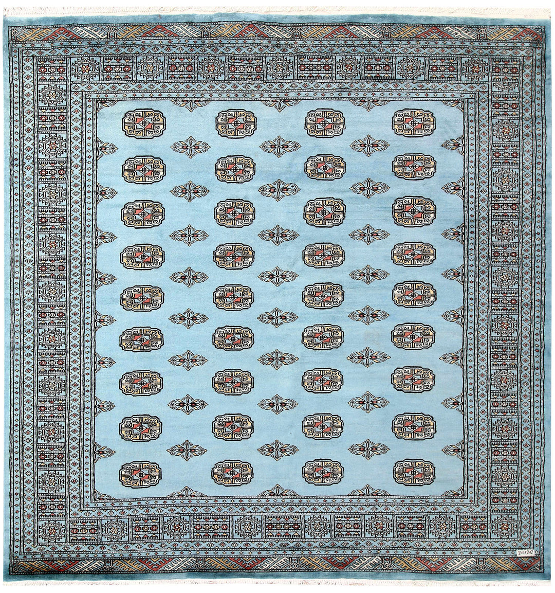 Sky Blue Bokhara 6' 8 x 6' 11 - No. 60865 - ALRUG Rug Store