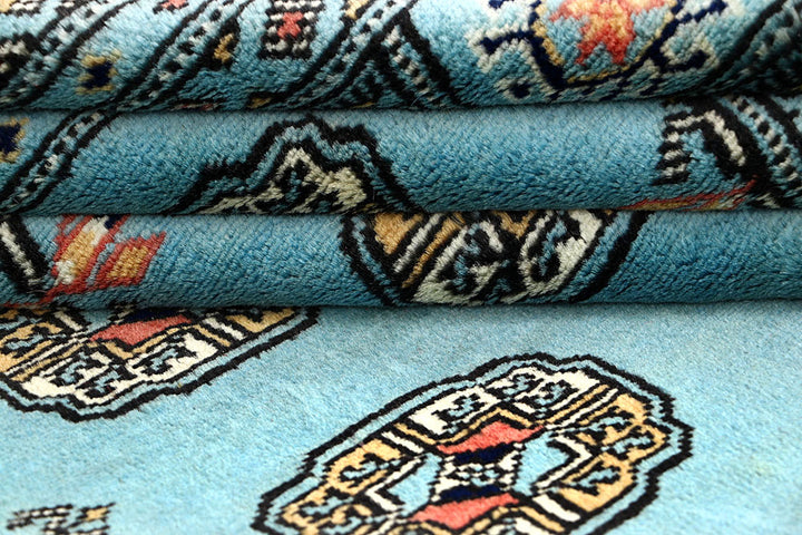 Sky Blue Bokhara 6' 8 x 6' 8 - No. 60866 - ALRUG Rug Store