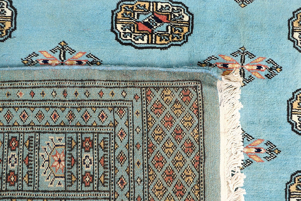 Sky Blue Bokhara 6' 8 x 6' 8 - No. 60866 - ALRUG Rug Store
