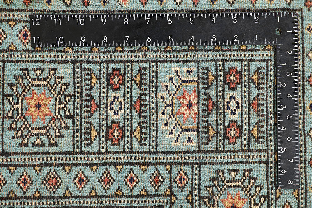 Sky Blue Bokhara 6' 8 x 6' 8 - No. 60866 - ALRUG Rug Store