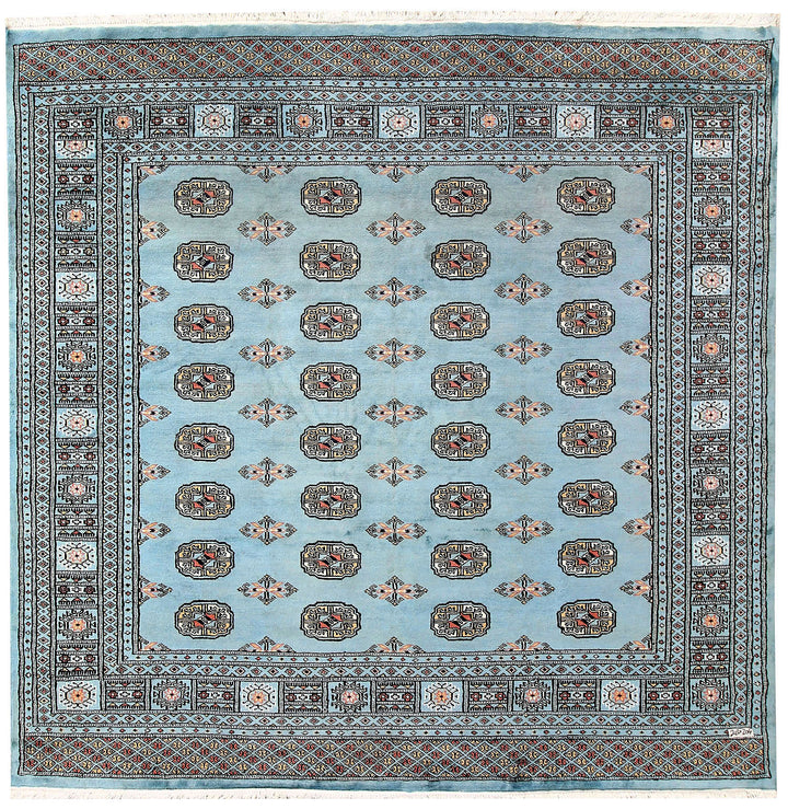 Sky Blue Bokhara 6' 8 x 6' 8 - No. 60866 - ALRUG Rug Store