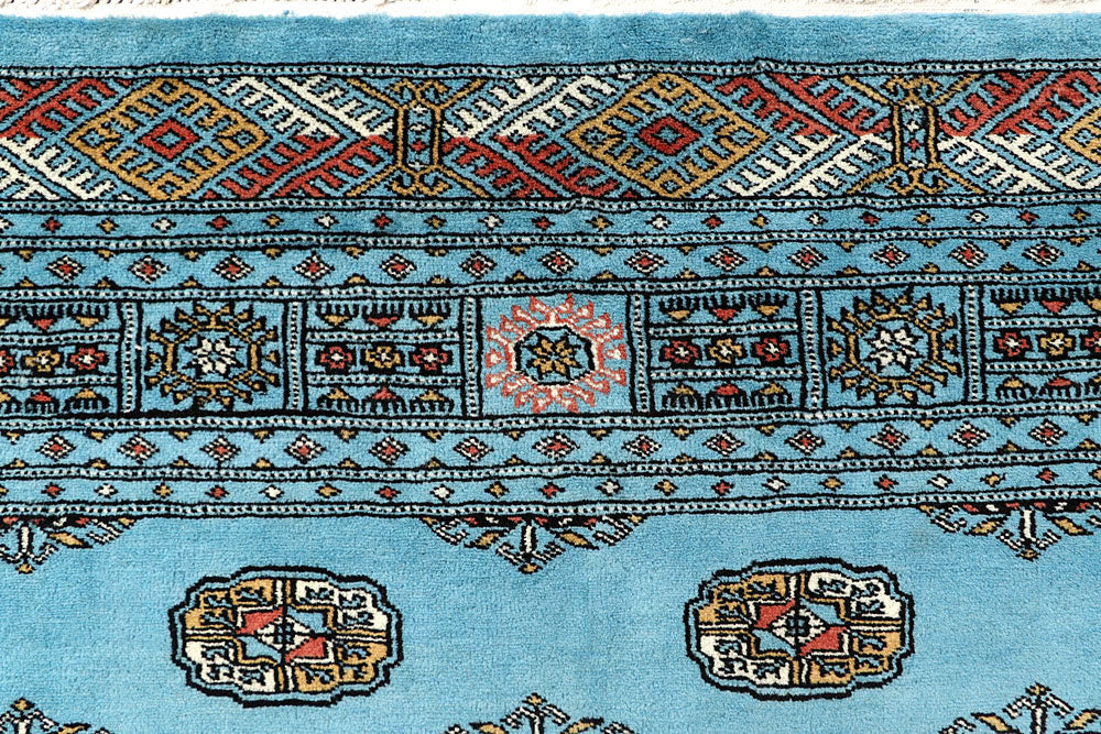 Light Sky Blue Bokhara 6' 6 x 6' 10 - No. 60867 - ALRUG Rug Store