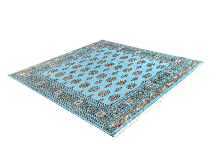 Light Sky Blue Bokhara 6' 6 x 6' 10 - No. 60867 - ALRUG Rug Store