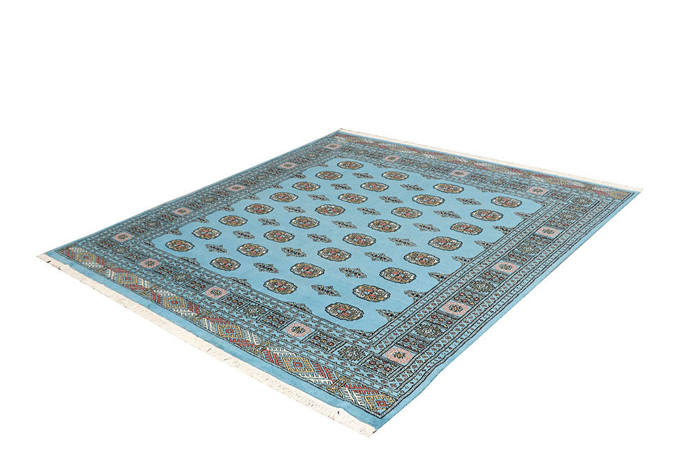 Light Sky Blue Bokhara 6' 6 x 6' 10 - No. 60867 - ALRUG Rug Store