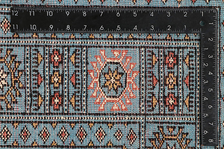 Light Sky Blue Bokhara 6' 6 x 6' 10 - No. 60867 - ALRUG Rug Store
