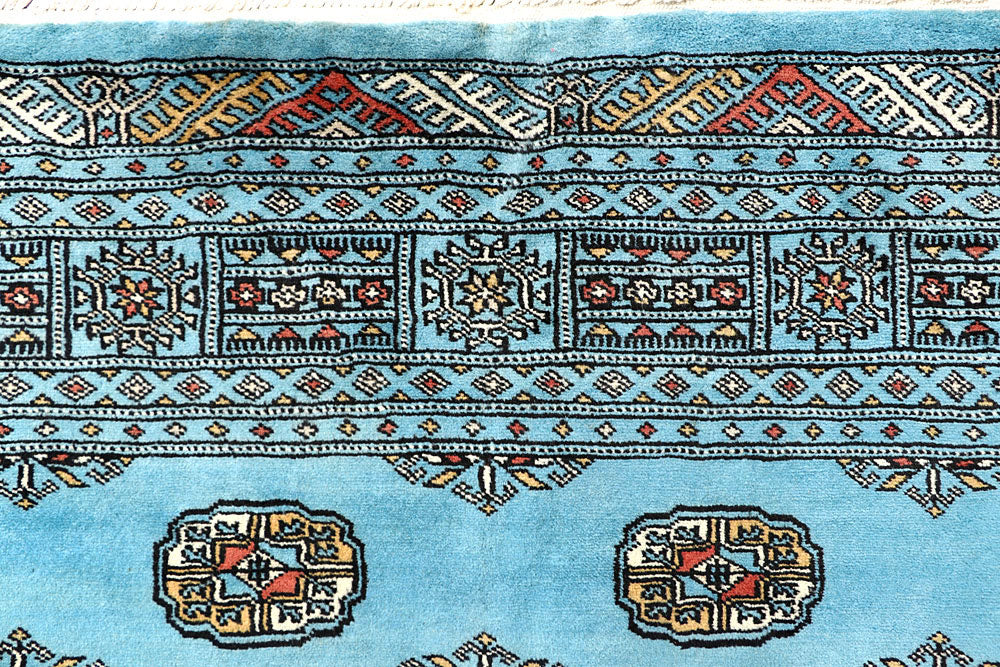 Light Sky Blue Bokhara 6' 7 x 6' 10 - No. 60868 - ALRUG Rug Store