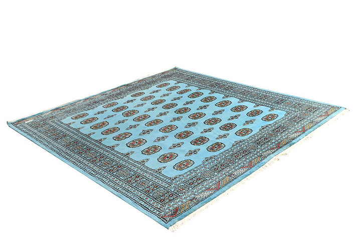 Light Sky Blue Bokhara 6' 7 x 6' 10 - No. 60868 - ALRUG Rug Store