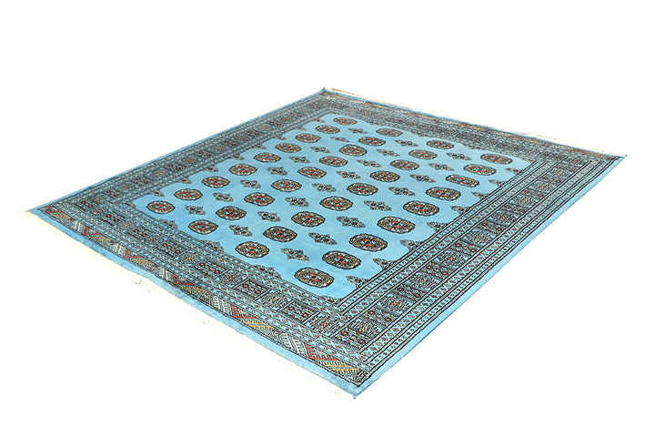 Light Sky Blue Bokhara 6' 7 x 6' 10 - No. 60868 - ALRUG Rug Store