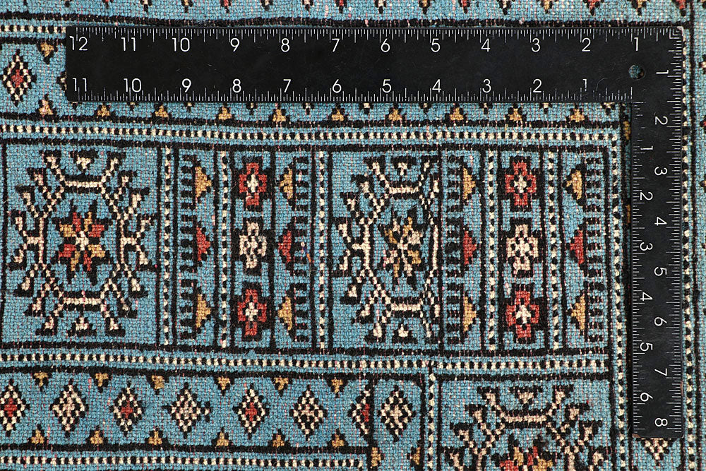 Light Sky Blue Bokhara 6' 7 x 6' 10 - No. 60868 - ALRUG Rug Store