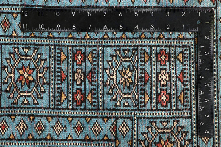 Light Sky Blue Bokhara 6' 7 x 6' 10 - No. 60868 - ALRUG Rug Store