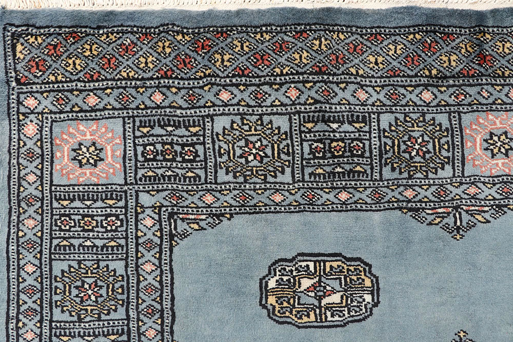 Light Slate Grey Bokhara 4' x 6' 3 - No. 60880 - ALRUG Rug Store