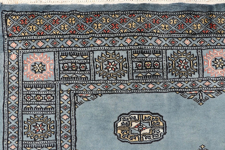 Light Slate Grey Bokhara 4' x 6' 3 - No. 60880 - ALRUG Rug Store