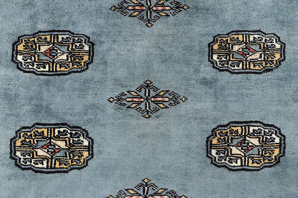 Light Slate Grey Bokhara 4' x 6' 3 - No. 60880 - ALRUG Rug Store