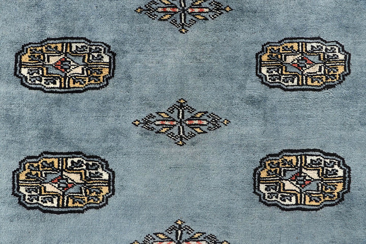 Light Slate Grey Bokhara 4' x 6' 3 - No. 60880 - ALRUG Rug Store