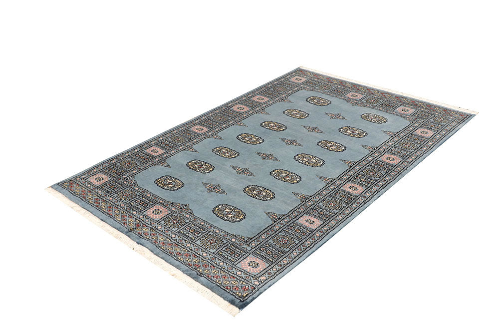 Light Slate Grey Bokhara 4' x 6' 3 - No. 60880 - ALRUG Rug Store