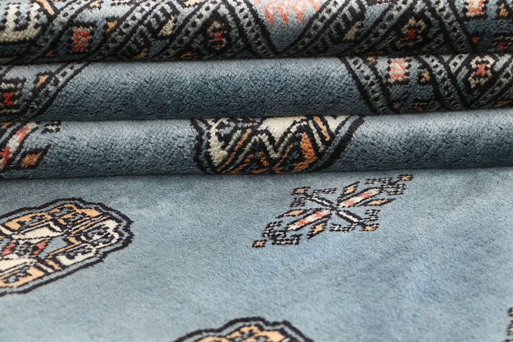 Light Slate Grey Bokhara 4' 1 x 6' 1 - No. 60881 - ALRUG Rug Store