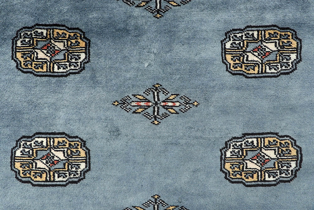 Light Slate Grey Bokhara 4' x 6' 2 - No. 60882 - ALRUG Rug Store