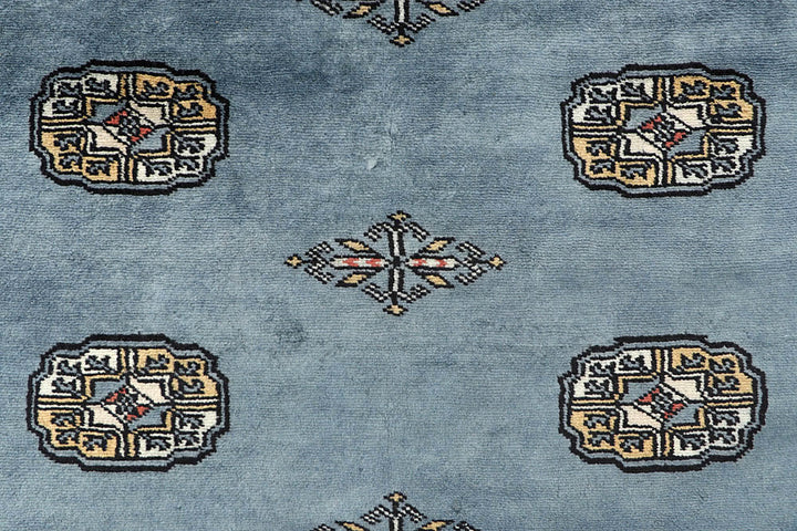 Light Slate Grey Bokhara 4' x 6' 2 - No. 60882 - ALRUG Rug Store