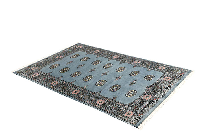Light Slate Grey Bokhara 4' x 6' 2 - No. 60882 - ALRUG Rug Store